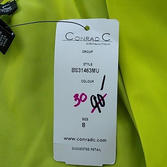 NWT Conrad C Size 8 Sleeveless Lime Green Top - Picture 7 of 7